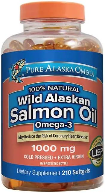 Pure Alaska Omega Wild Salmon Oil 1000 mg., 210 Softgels
