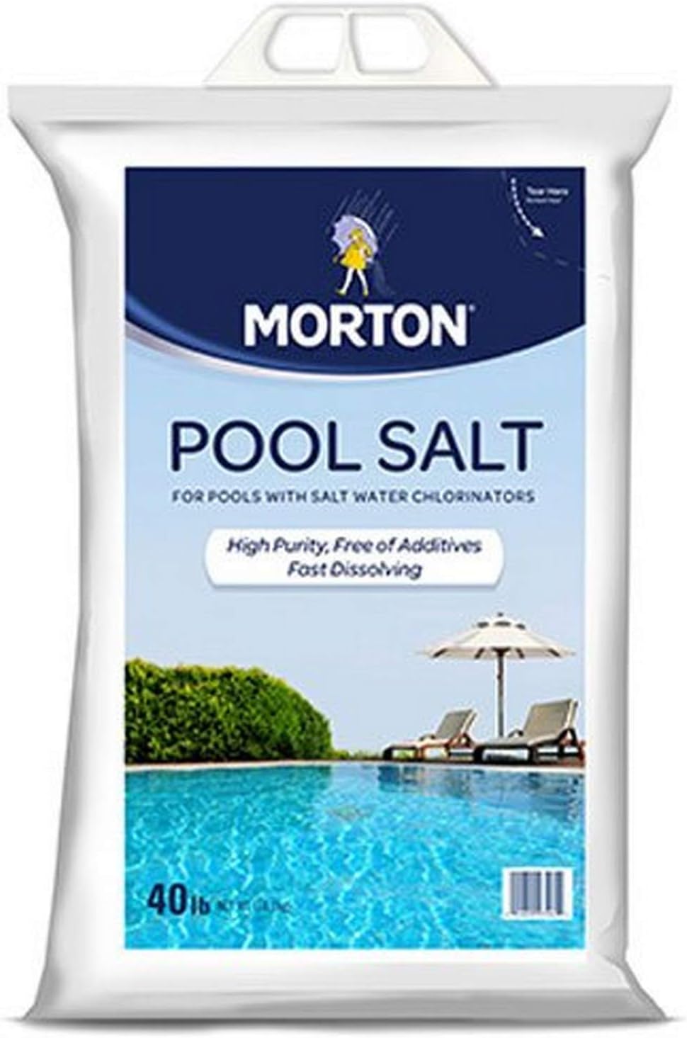 MORTON SALT, 40 lb 3460 Pool Salt, White