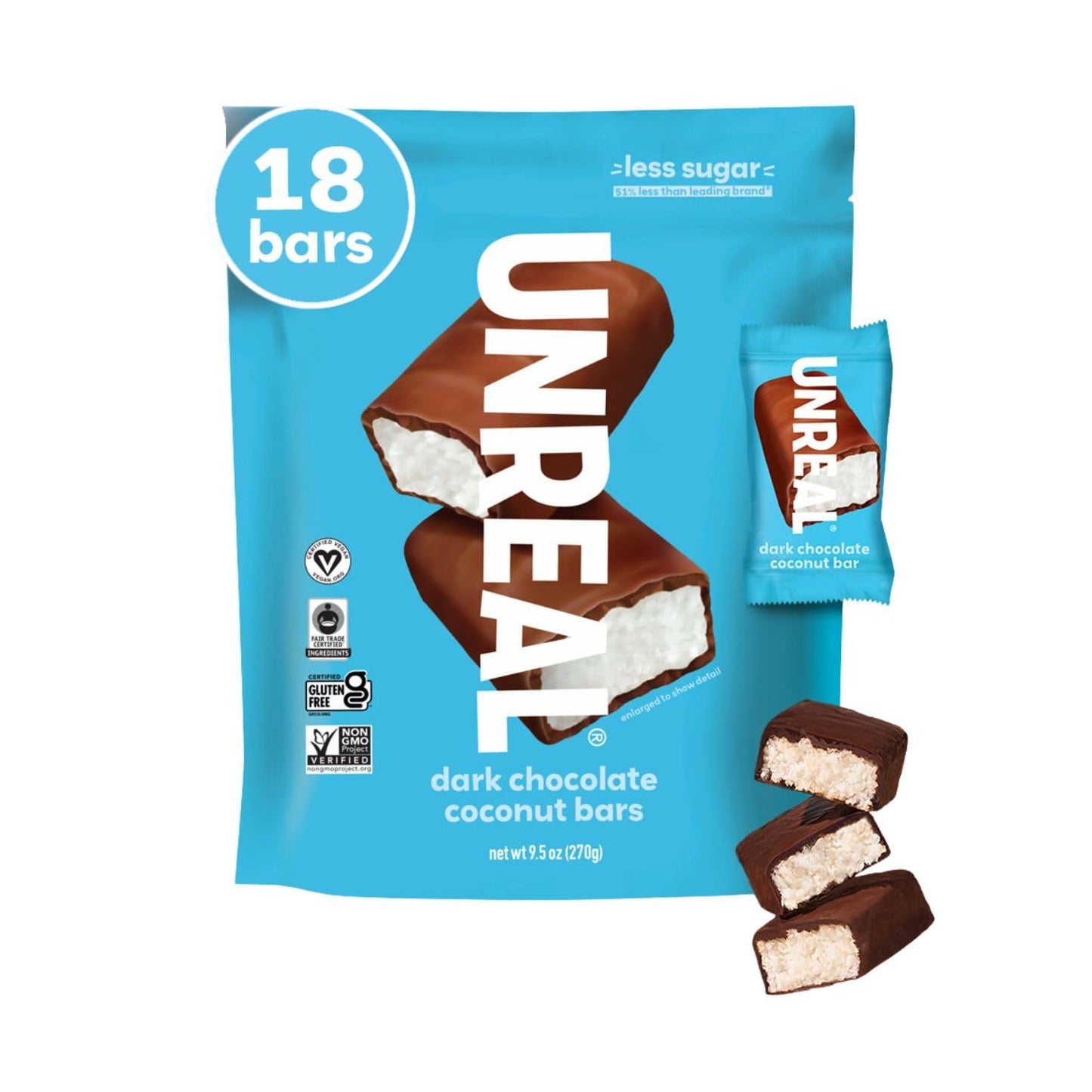 29 BARS Unreal Dark Chocolate Coconut Minis, 15.3 oz