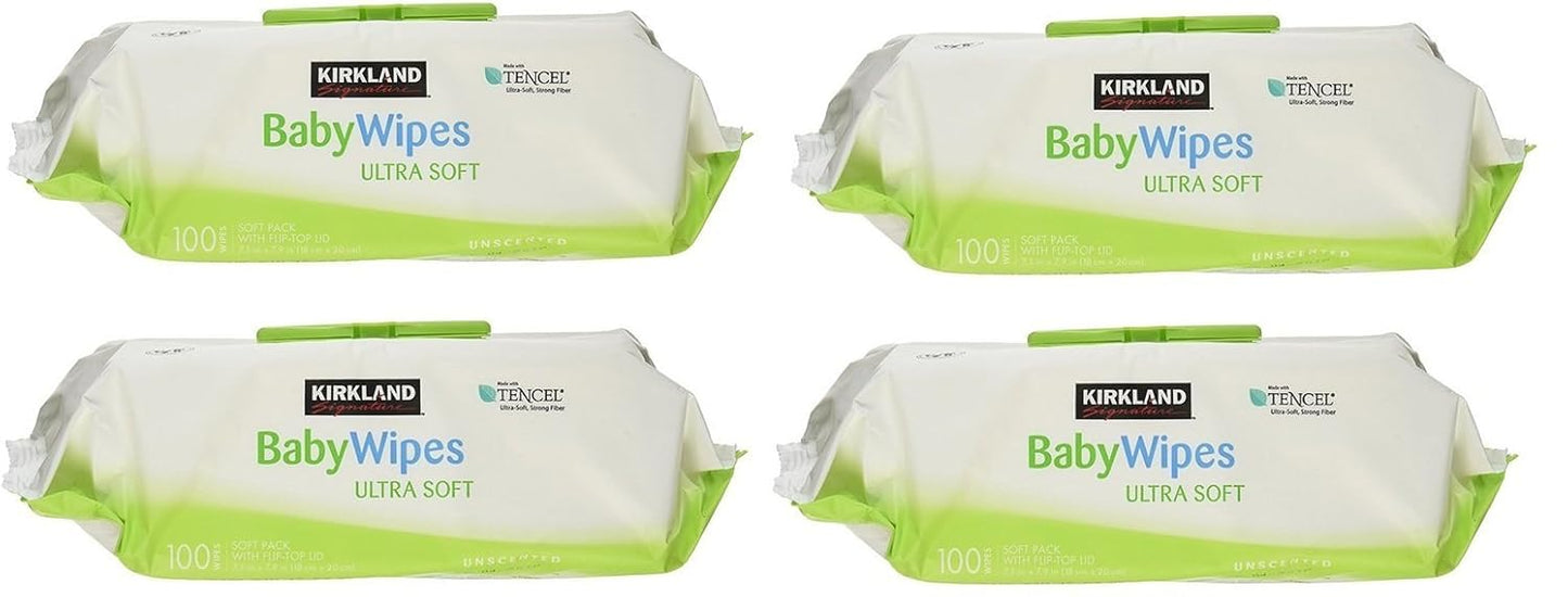 Kirkland Signature Baby Wipes, tRDARz, 4 Pack(100 Wipes)