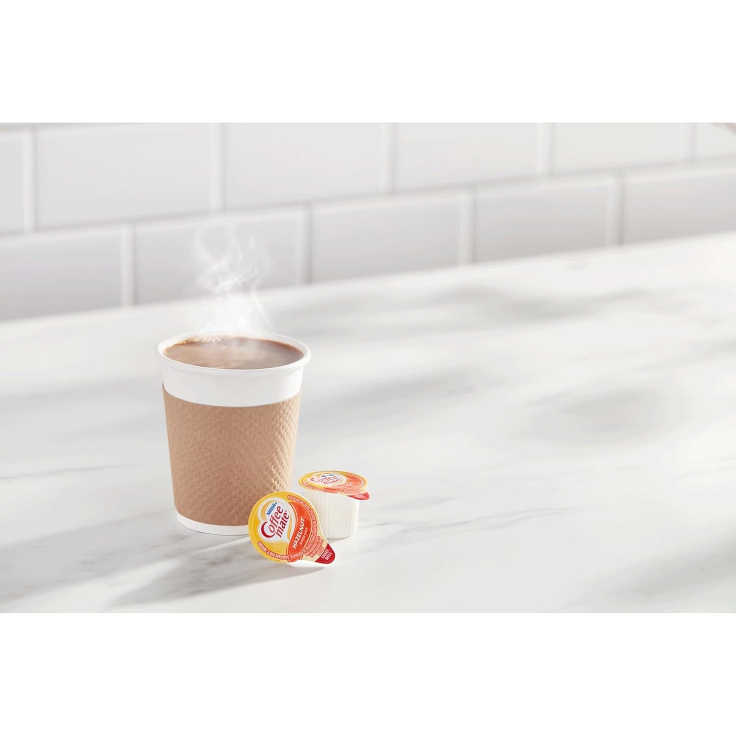 Nestle Coffee mate Coffee Creamer, Hazelnut, Liquid Creamer Singles, Non Dairy, No Refrigeration, 0.375 fl oz Tubs (Pack of 180)