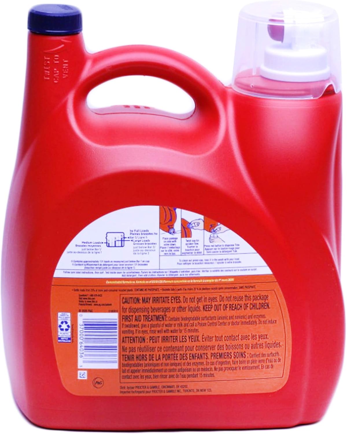 Tide High Efficiency, Ultra Concentrated Original Liquid Laundry Detergent 4.87 L/165 Fl. Oz - 131 Loads