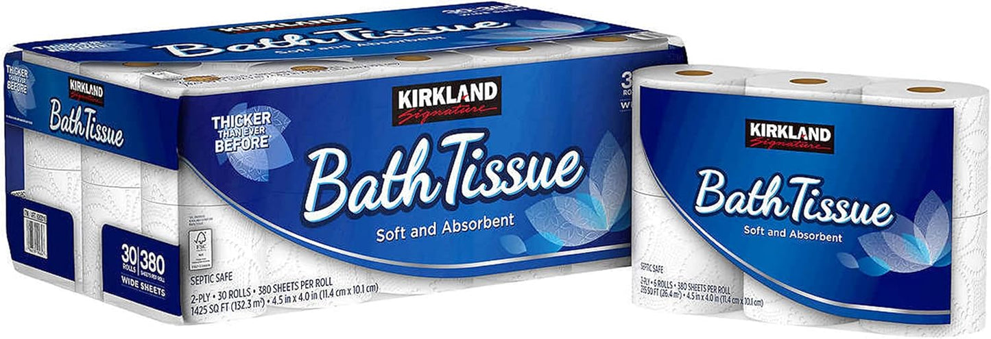 Kirkland Signature Bath Tissue, 2-Ply, 425, 2 Pack (30 count)