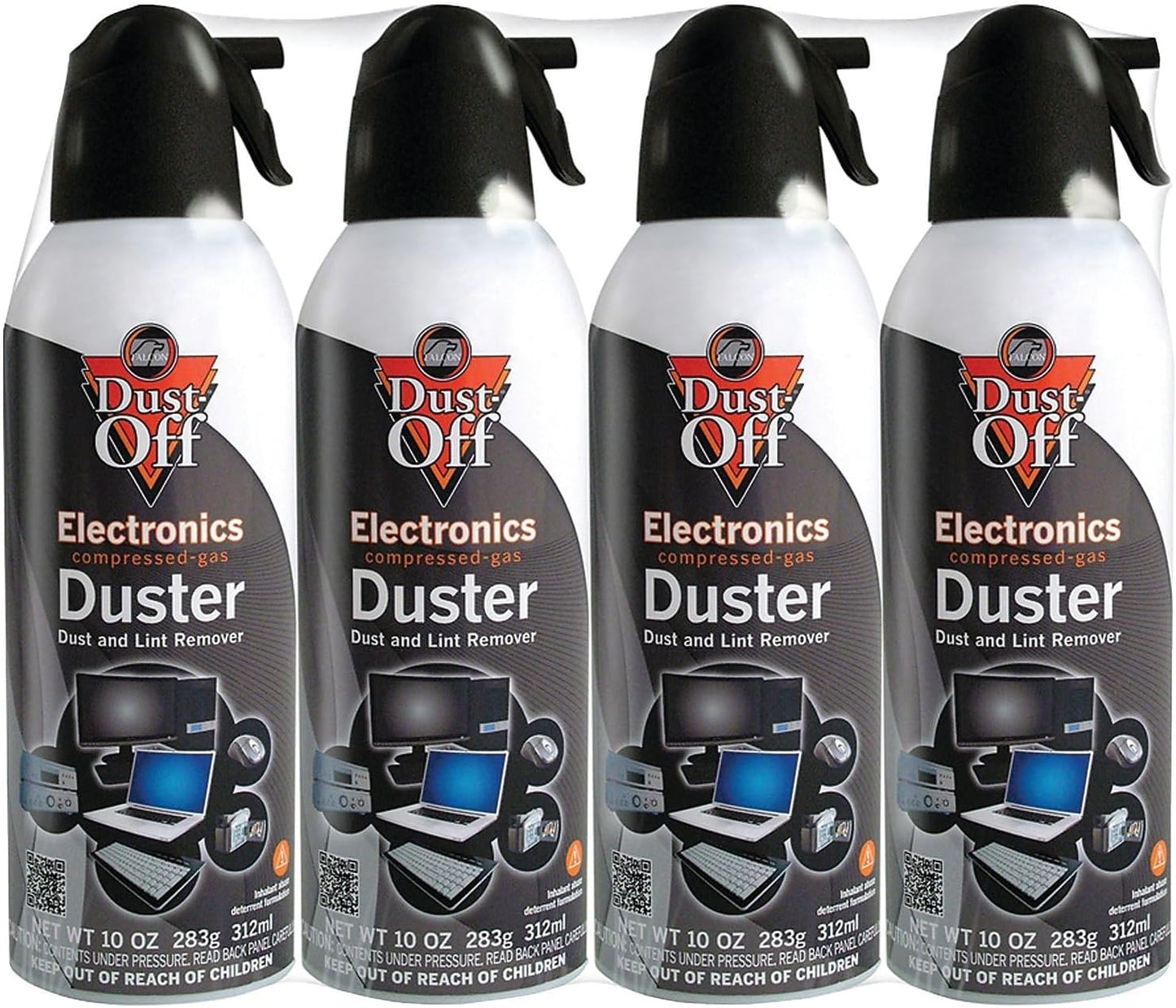 Falcon Safety Dust Off DPSXLRCP Compressed Gas, 10 Oz, Pack of 12