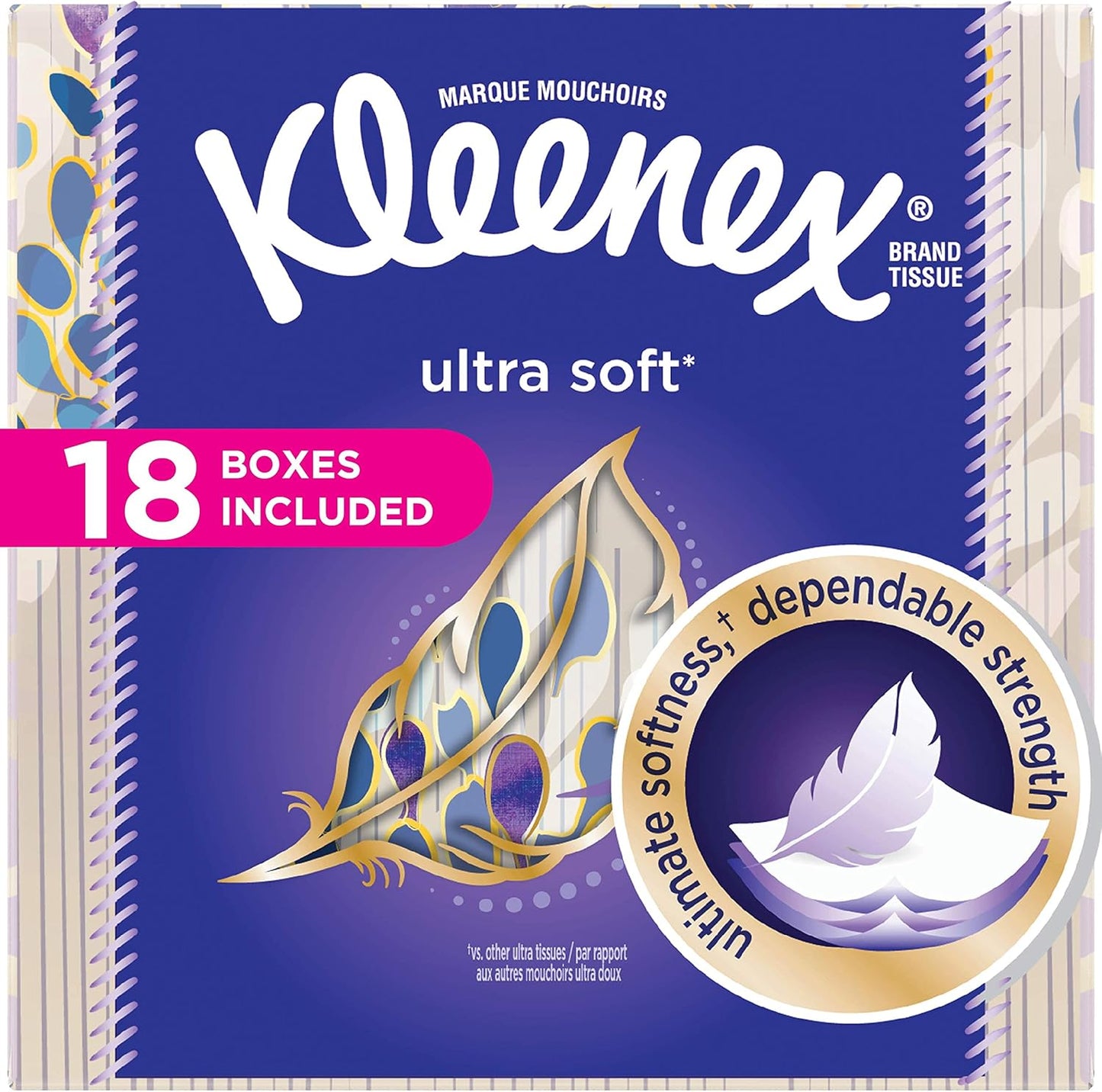Kleenex Ultra Facial Tissue, 85 Count (Pack of 12)