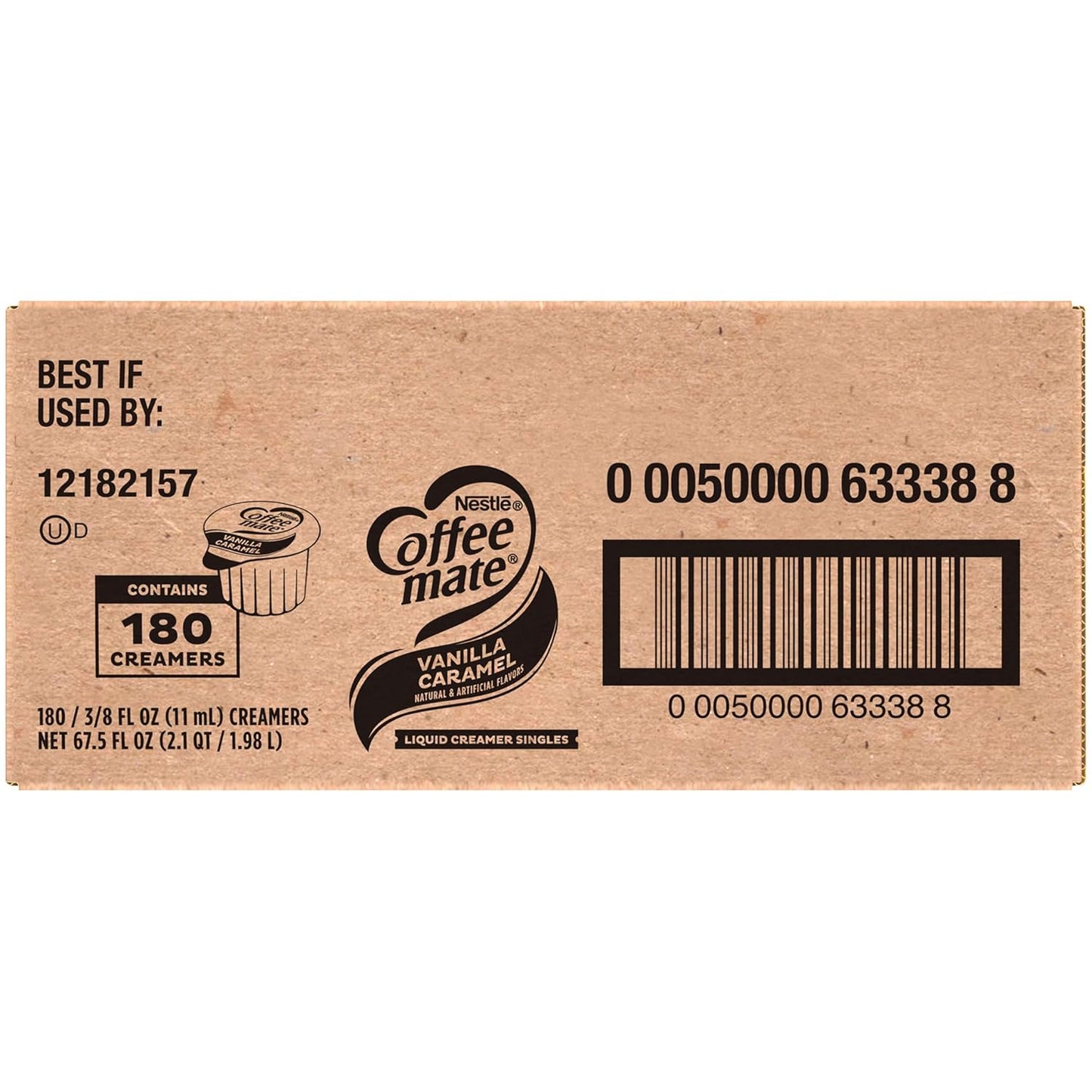 Nestle Coffee mate Coffee Creamer, Hazelnut, Liquid Creamer Singles, Non Dairy, No Refrigeration, 0.375 fl oz Tubs (Pack of 180)