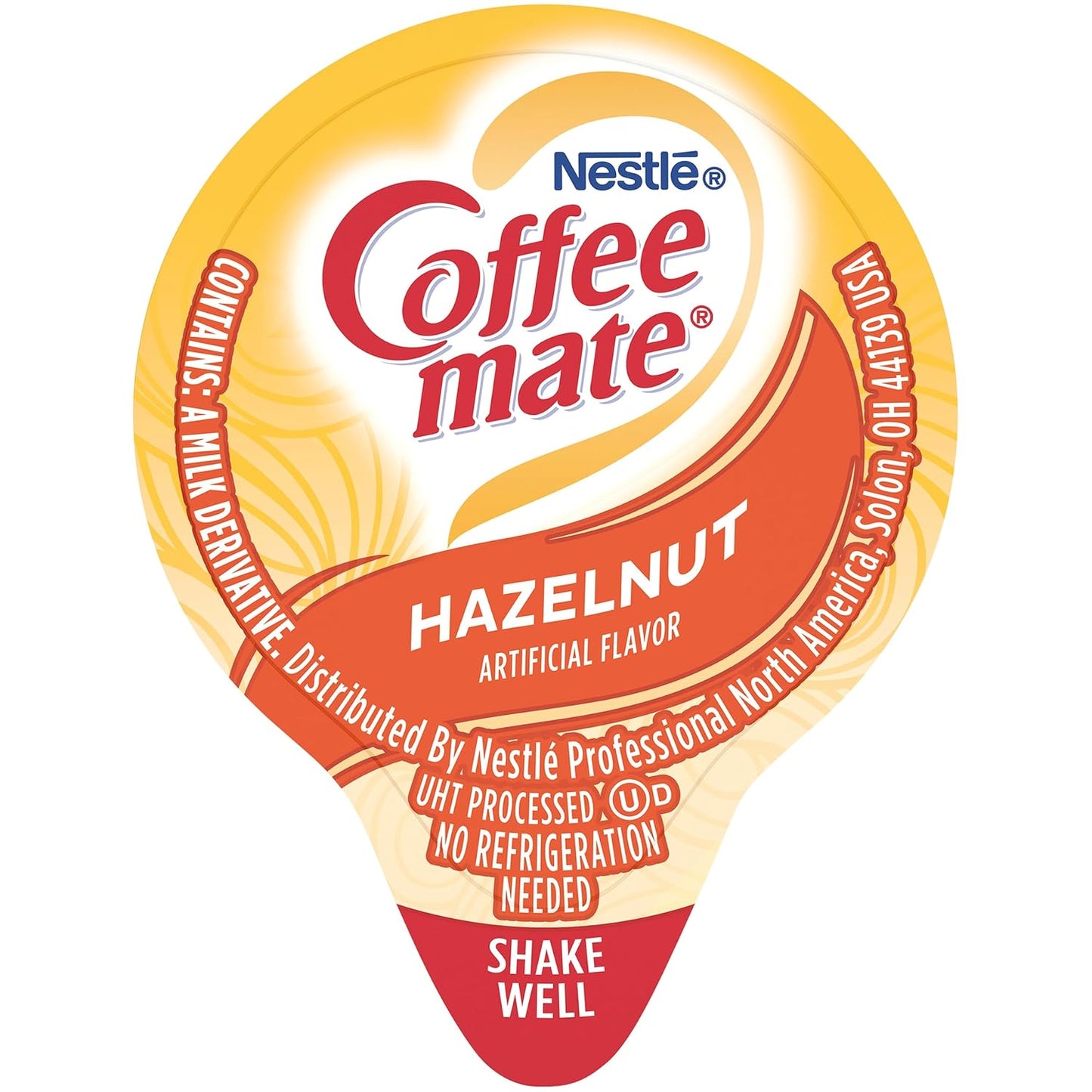 Nestle Coffee mate Coffee Creamer, Hazelnut, Liquid Creamer Singles, Non Dairy, No Refrigeration, 0.375 fl oz Tubs (Pack of 180)
