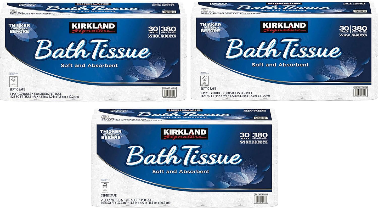Kirkland Signature Bath Tissue, 2-Ply, 425, 2 Pack (30 count)