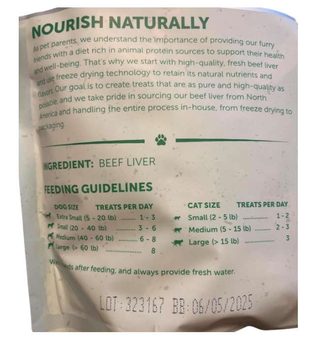 Ubite (Value Pack) Freeze Dried Pets Treats (Beef Liver)