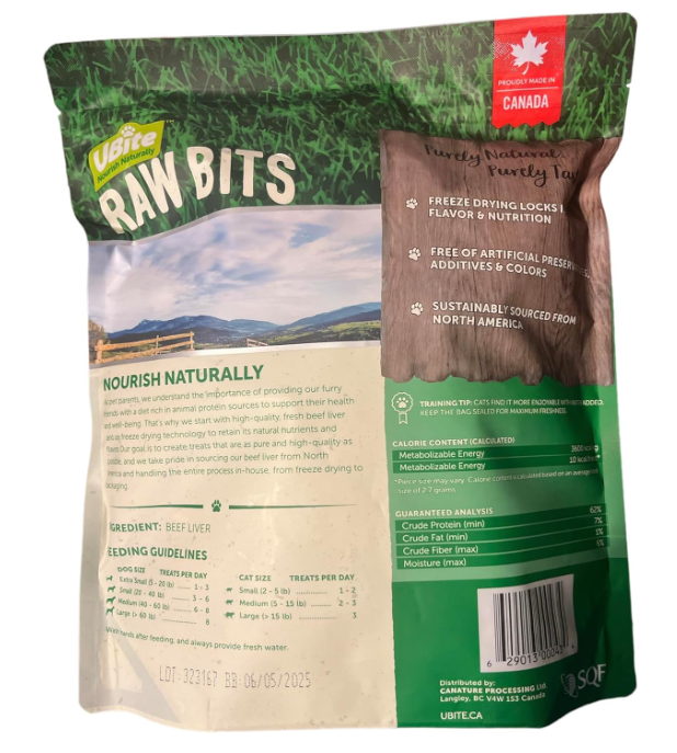 Ubite (Value Pack) Freeze Dried Pets Treats (Beef Liver)