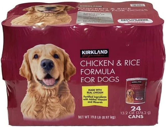 Kirkland Signature Chicken & Rice Formula Dog Food, 13.2 Ounce (24 Count)