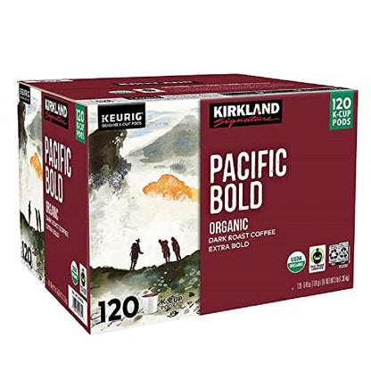 Kirkland Signature Pacific Bold Coffee, Dark, 120 K-Cup Pods (Pack of 1)