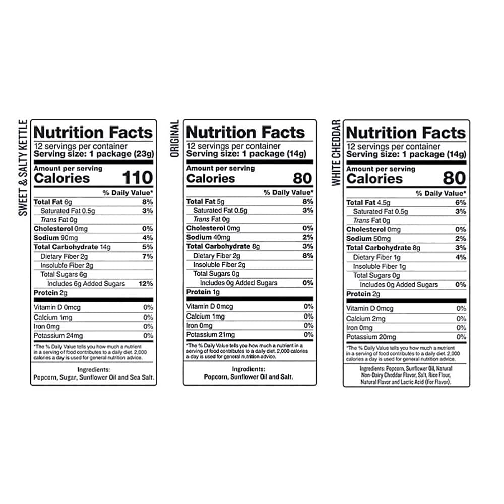 Bulk Popcorn, Skinny Pop Popcorn Individual Bags Variety Pack - Skinny Pop, 30 Packs of 3 Flavors| Bentley Assortment