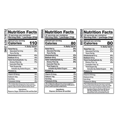 Bulk Popcorn, Skinny Pop Popcorn Individual Bags Variety Pack - Skinny Pop, 30 Packs of 3 Flavors| Bentley Assortment