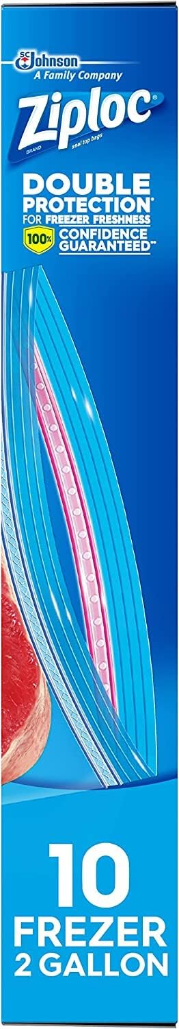 Ziploc Freezer Bags, 2 Gallon, 10 CT (Pack - 3)