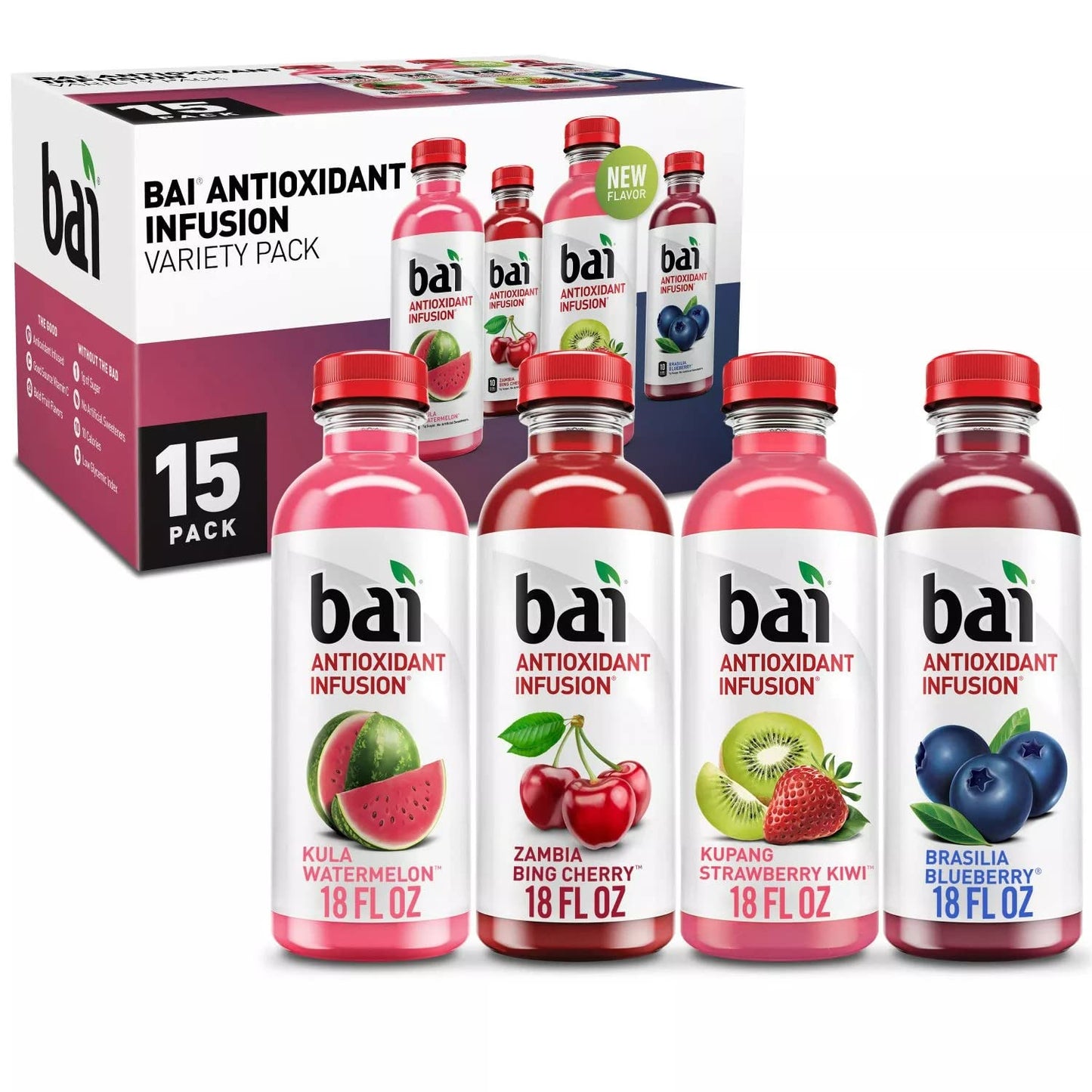 Bai Antioxidant Infusion Variety Pack 18 fl. oz., 15 ct.