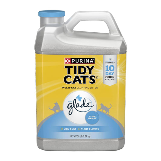 Purina Tidy Cats Clumping Multi Cat Litter, Glade Clear Springs - (2) 20 lb. Jugs