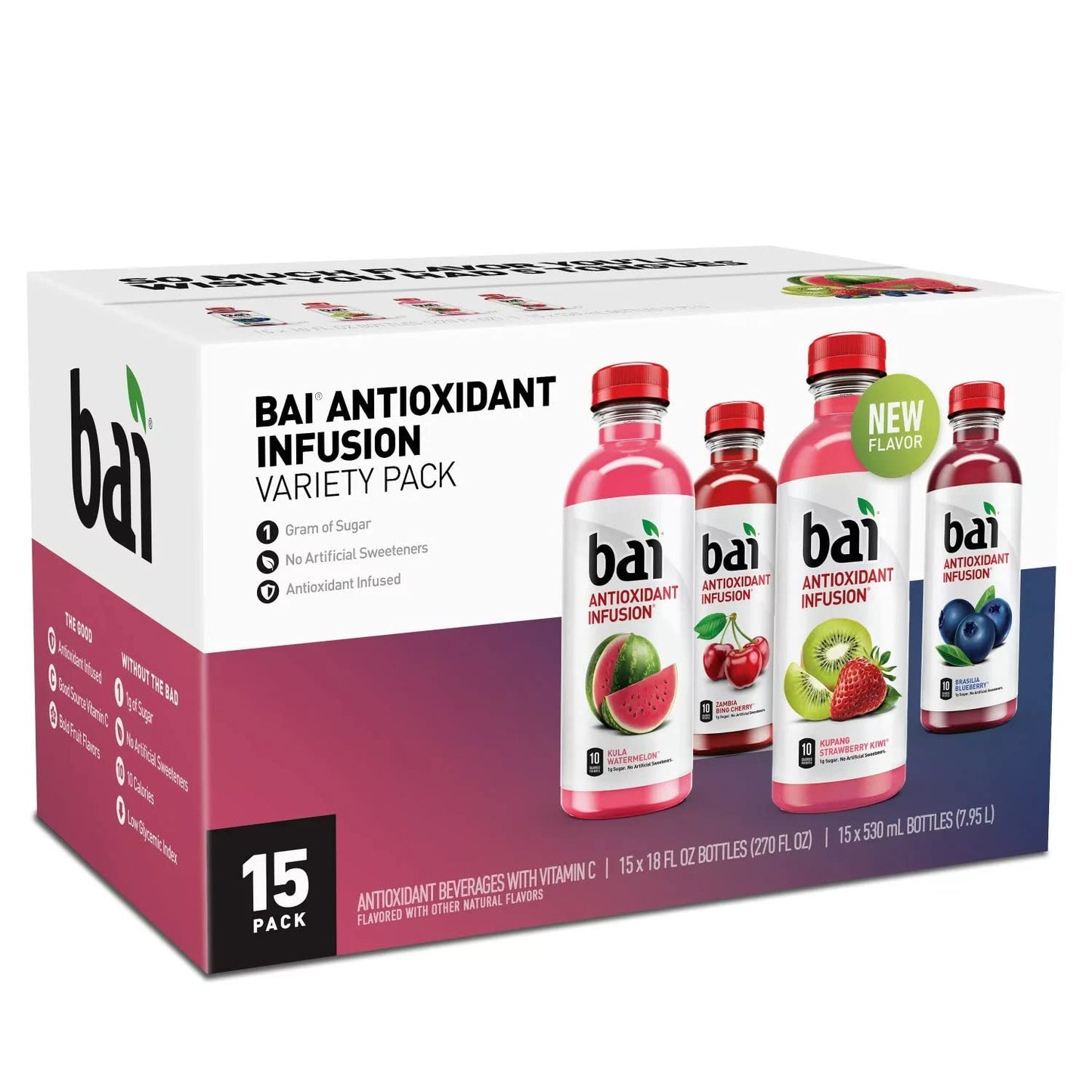 Bai Antioxidant Infusion Variety Pack 18 fl. oz., 15 ct.