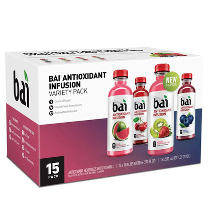 Bai Antioxidant Infusion Variety Pack 18 fl. oz., 15 ct.