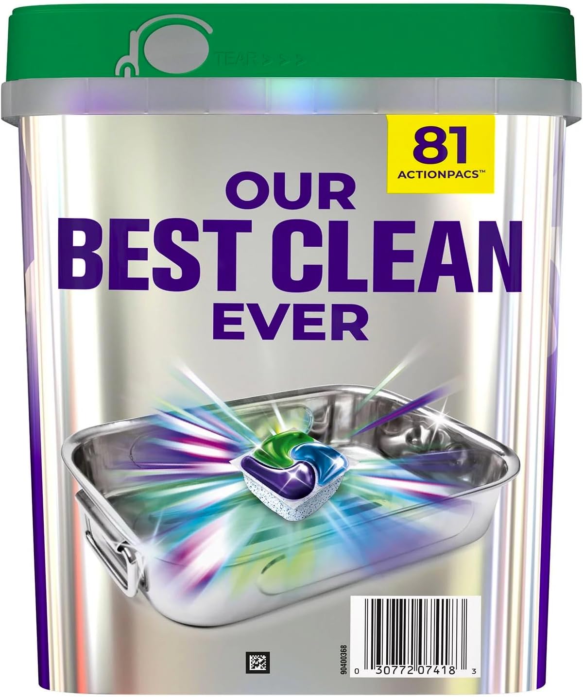 Cascade Platinum Plus ActionPacs Dishwasher Detergent Pods, Fresh Scent (81 Ct)