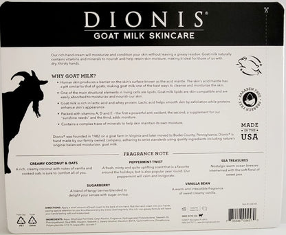 DIONIS Goat Milk Hand Cream, 1.0 oz, 5-pack