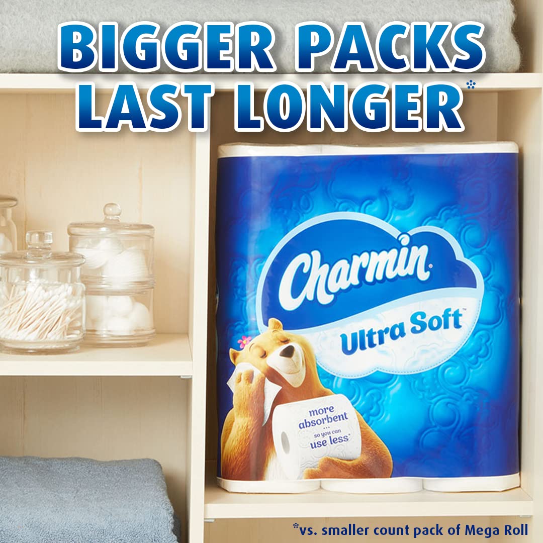 Charmin Ultra Soft Mega Roll Toilet Paper, 12 Count