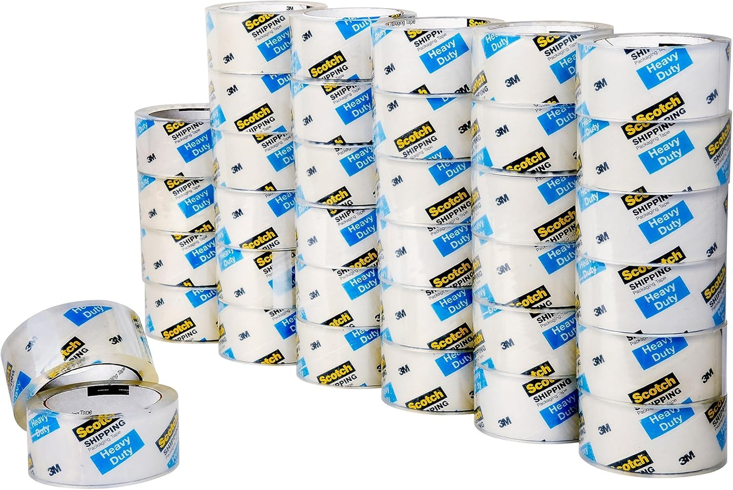 Scotch Heavy Duty Shipping Packing Tape, Clear, Shipping and Packaging Supplies, 1.88 in. x 54.6 yd., 36 Refill Tape Rolls