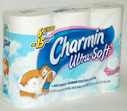 Charmin Ultra Soft Mega Roll Toilet Paper, 12 Count