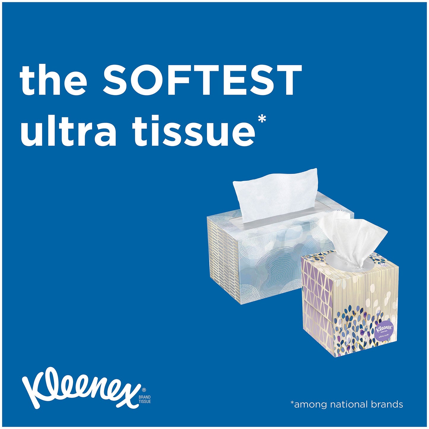 Kleenex Ultra Soft Facial Tissues, Cube Box, 75 Tissues per Cube Box, 18 Packs