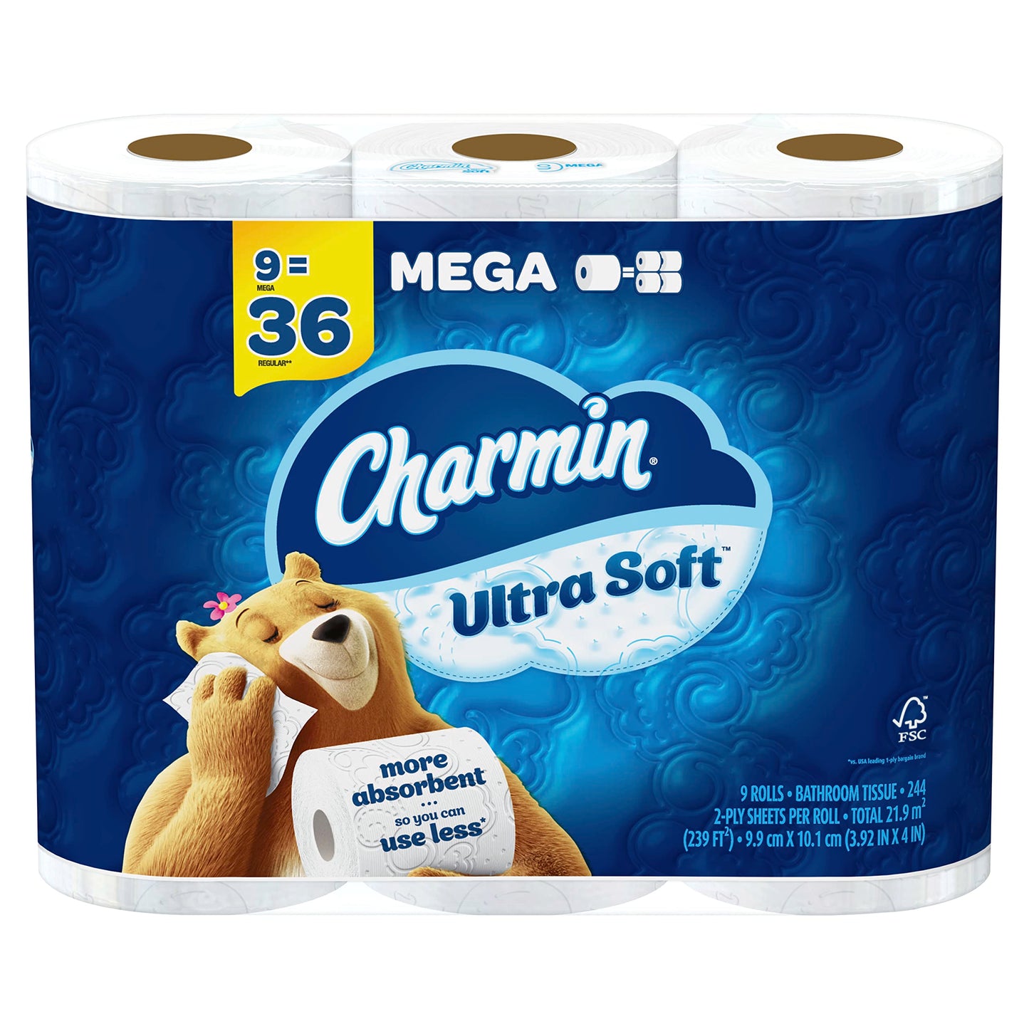 Charmin Ultra Soft Mega Roll Toilet Paper, 12 Count