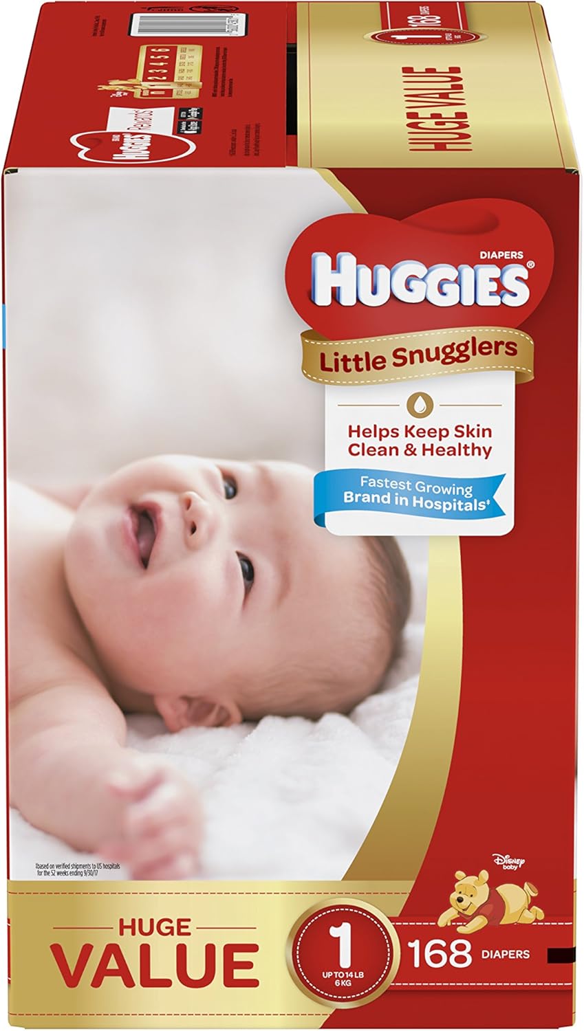 Huggies Little Snugglers Plus Diapers Size 2, 174 Count