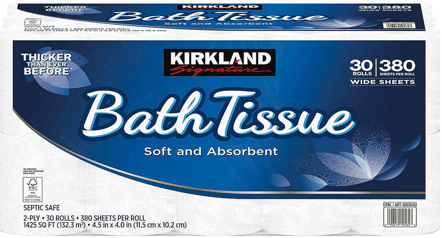Kirkland Signature Bath Tissue, 2-Ply, 425, 2 Pack (30 count)