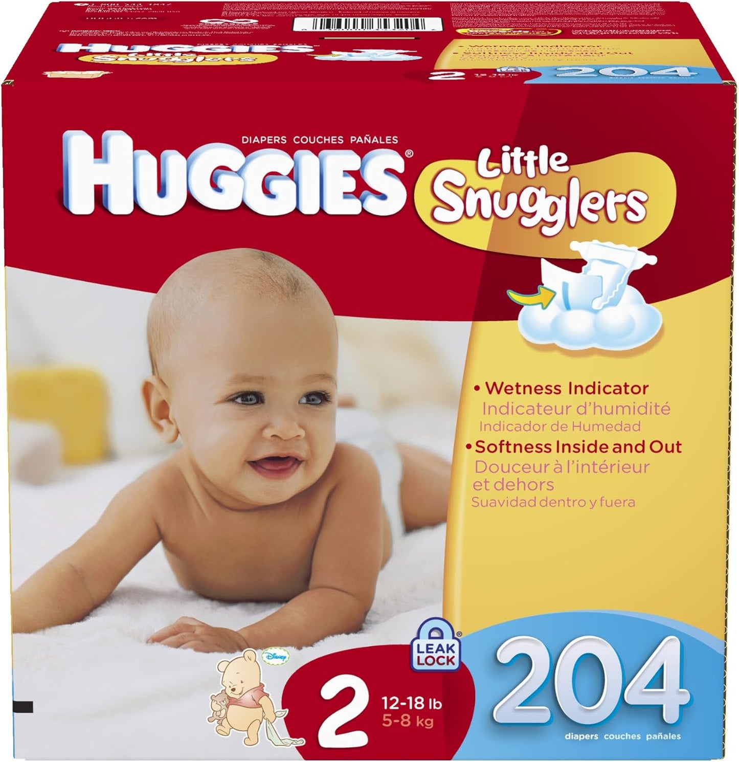 Huggies Little Snugglers Plus Diapers Size 2, 174 Count