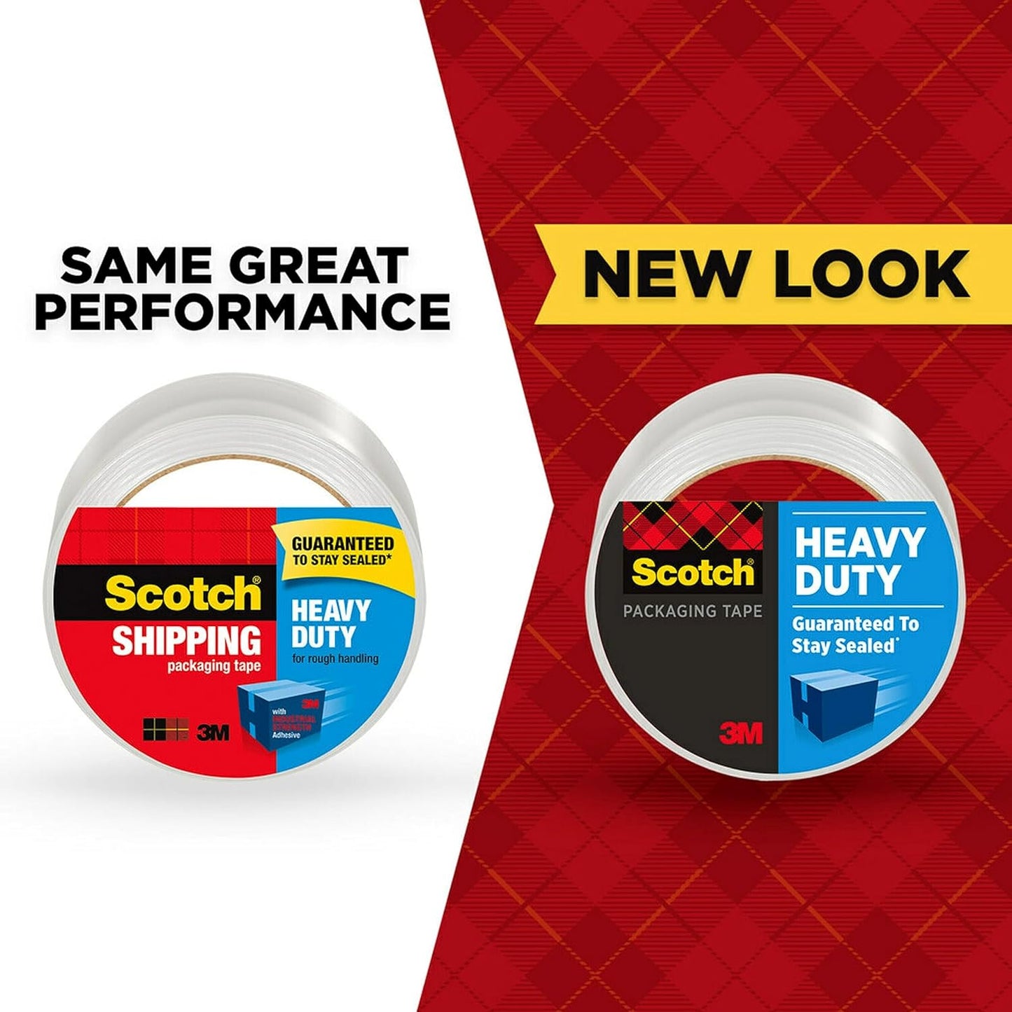 Scotch Heavy Duty Shipping Packing Tape, Clear, Shipping and Packaging Supplies, 1.88 in. x 54.6 yd., 18 Tape Rolls
