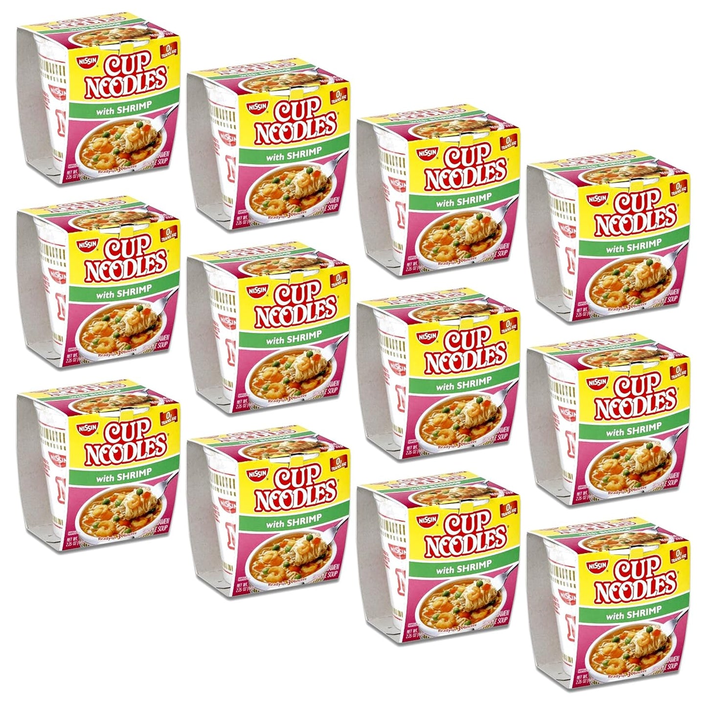 Nissin Cup O Noodles Shrimp, 2.25-Ounce (Pack of 12)