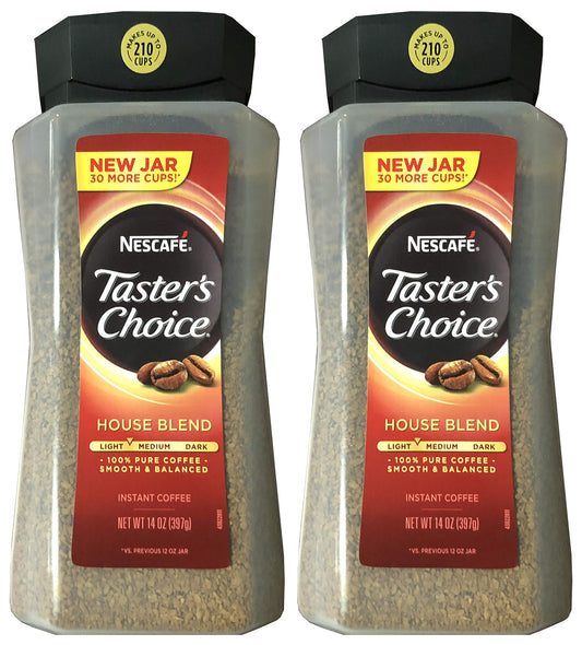 Taster's Choice Original Gourmet Instant Coffee 14 Oz, Pack of 2