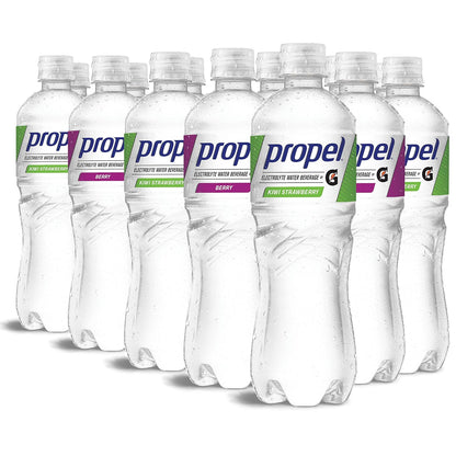 Propel Water Two-Flavor Variety Pack Flavored Water With Electrolytes, Vitamins and No Sugar 16.9 Ounces (Pack of 18)