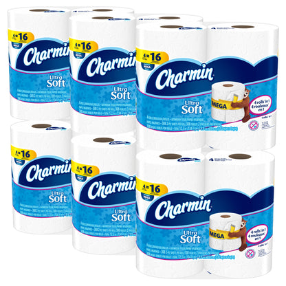 Charmin Ultra Soft Mega Roll Toilet Paper, 12 Count