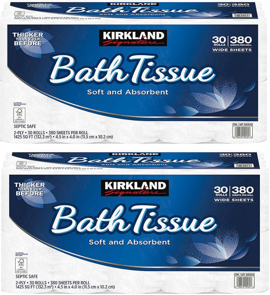 Kirkland Signature Bath Tissue, 2-Ply, 425, 2 Pack (30 count)