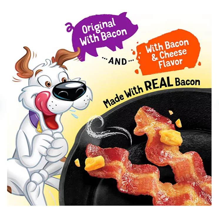 Purina Beggin' Strips Real Meat Dog Treats, Bacon & Bacon + Cheese Flavors (32 oz., 2 pk.)