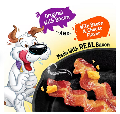 Purina Beggin' Strips Real Meat Dog Treats, Bacon & Bacon + Cheese Flavors (32 oz., 2 pk.)