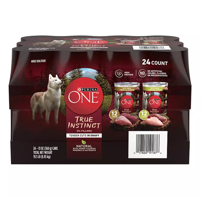 Purina ONE Natural True Instinct Wet Dog Food, Variety Pack (13 oz., 24 ct.)