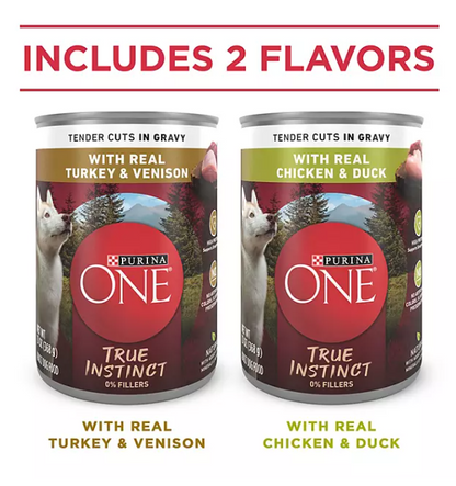 Purina ONE Natural True Instinct Wet Dog Food, Variety Pack (13 oz., 24 ct.)