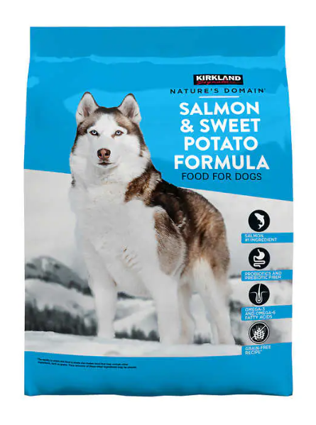 Kirkland Signature Nature's Domain Salmon & Sweet Potato Formula Dog Food, 35 lbs