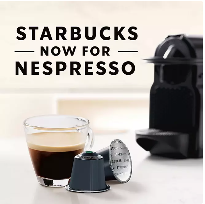 Starbucks by Nespresso Decaf Espresso Coffee Pods, Dark Roast (60 ct.)