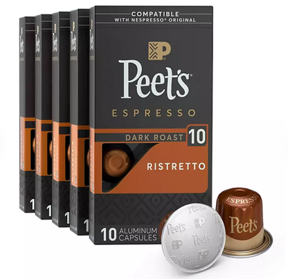 Peet's Coffee Ristretto Intensity 10 Dark Roast Pods (50 ct.)