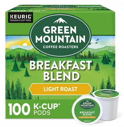 Green Mountain Coffee Breakfast Blend K-Cup Pods (100 ct.)