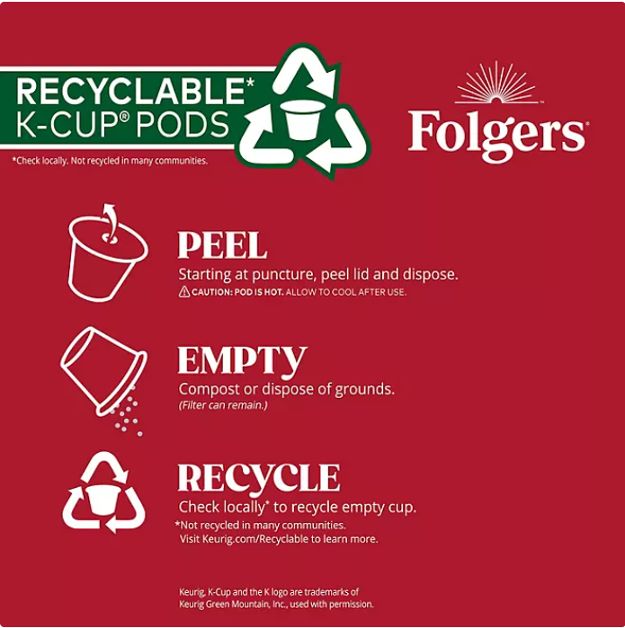 Folgers Classic Medium Roast K-Cup Coffee Pods (100 ct.)