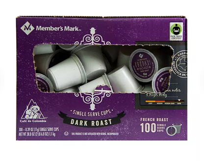 Member's Mark Single Serve Coffee Cups, French Roast (100 ct.)