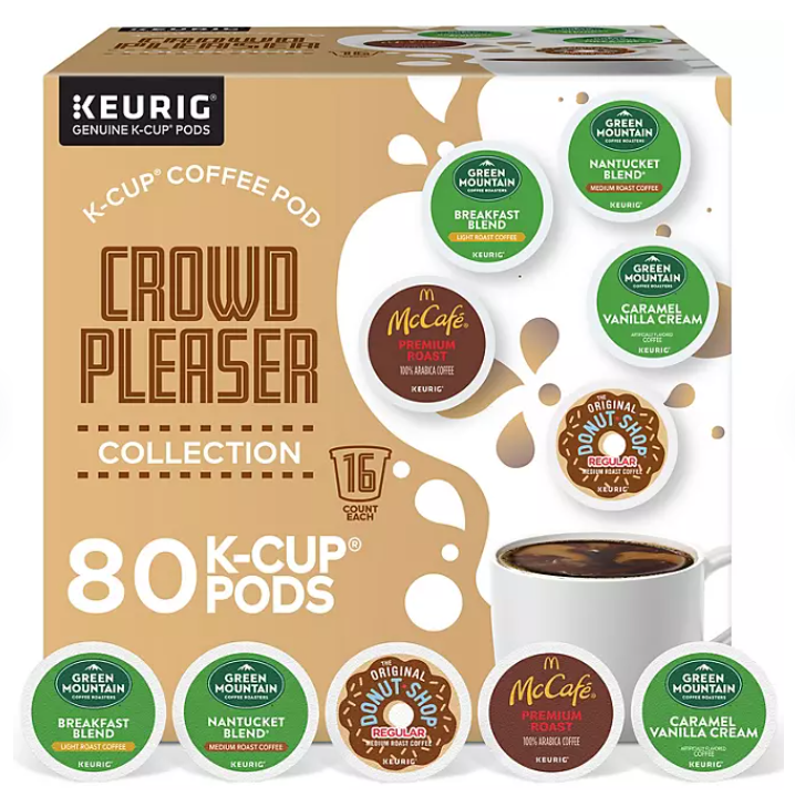 Keurig Crowd Pleaser Variety Pack, Single Serve Pods (80 ct.)